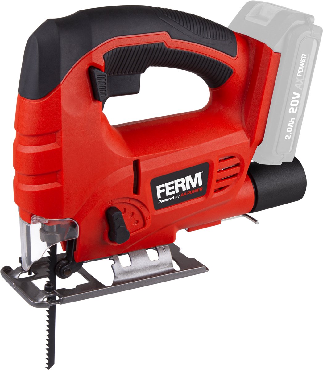 FERM AX-POWER JSM1033 20V accu decoupeerzaag zonder accu en lader