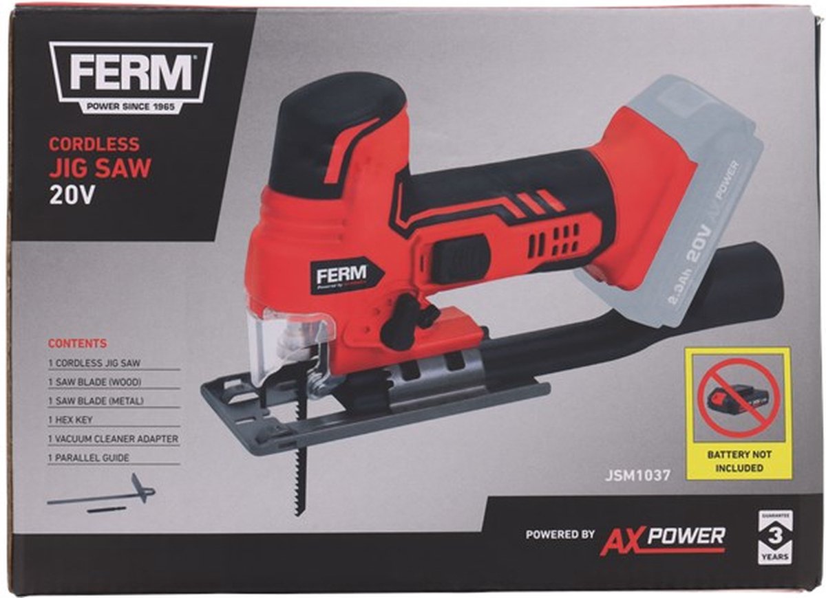 FERM AX-POWER JSM1037 Accu decoupeerzaag 20V