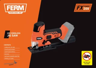FERM AX-POWER JSM1040 draadloze decoupeerzaag zonder accu en lader