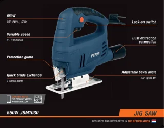 FERM JSM1030 Decoupeerzaag 550W