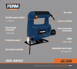 FERM JSM1043 Decoupeerzaag 350W