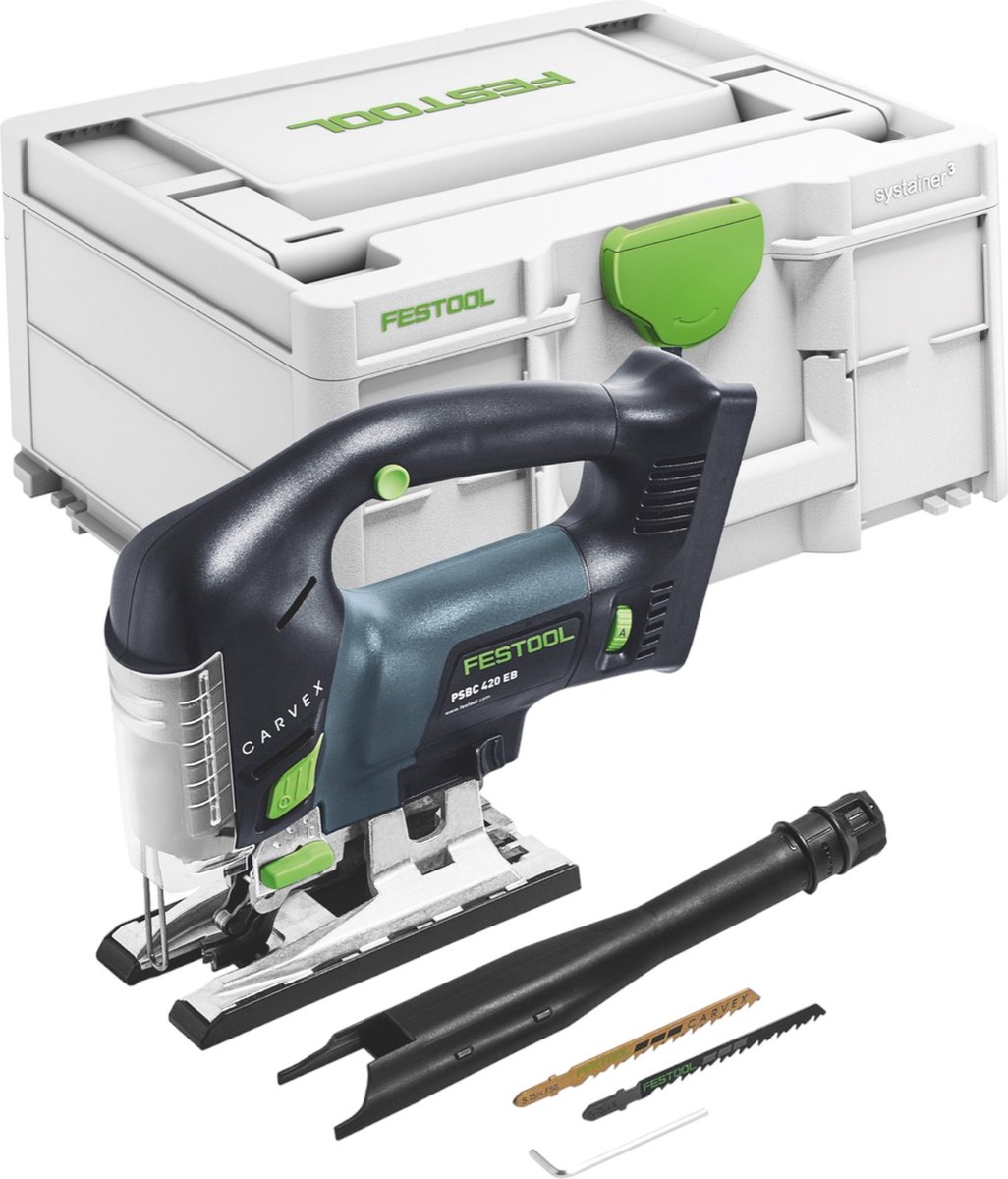 Wat vinden we goed aan de Festool CARVEX PSBC 420 Basic Accu-Pendeldecoupeerzaag 18V