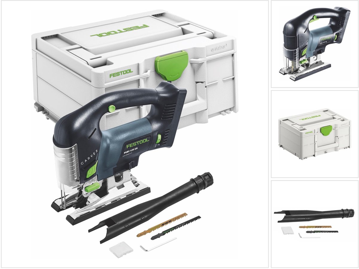 Wat vinden we goed aan de Festool CARVEX PSBC 420 EB-Basic Accu Decoupeerzaag 576530