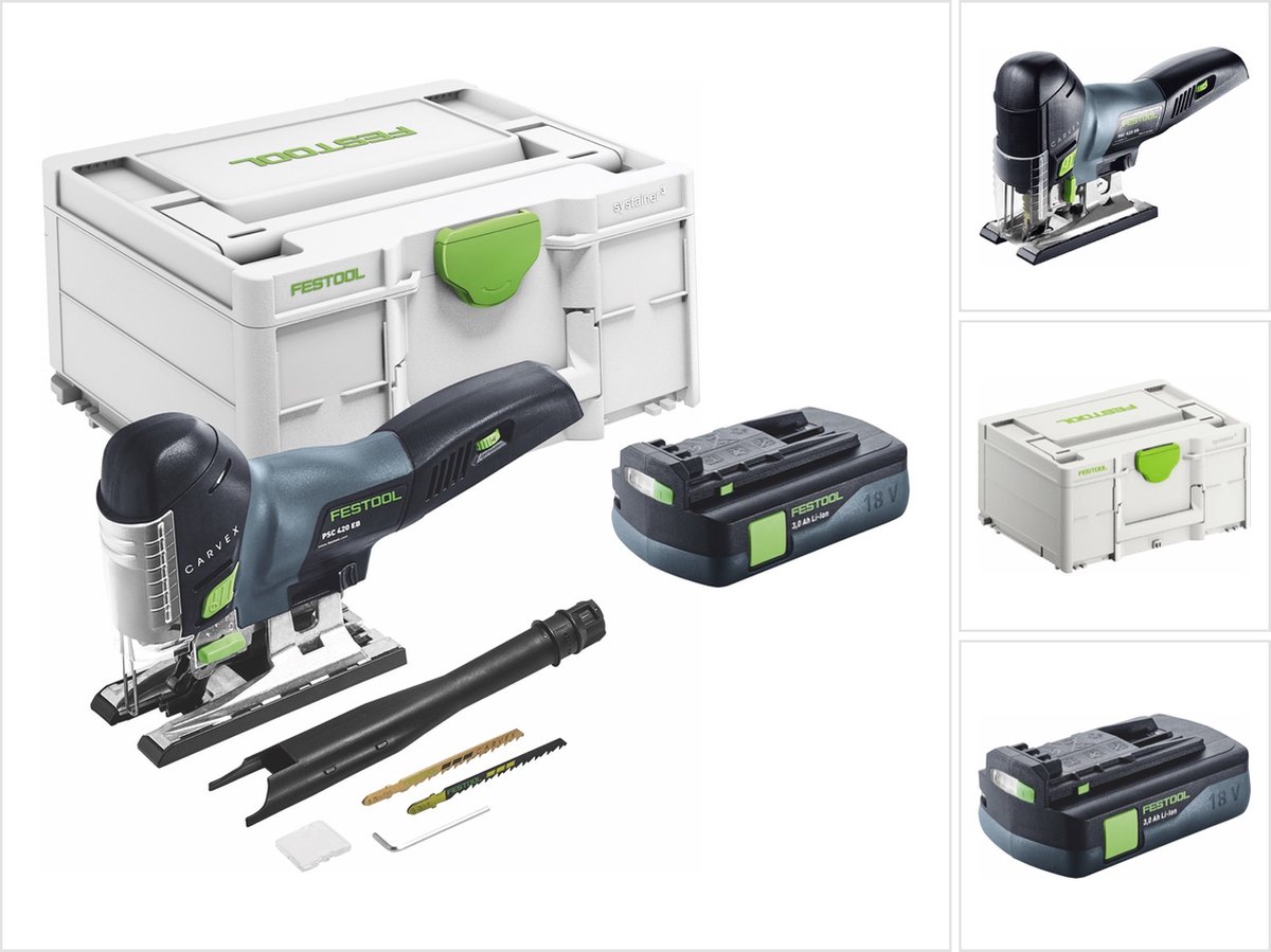 Festool CARVEX PSC 420-Basic accu decoupeerzaag 18V 120mm met accu en systainer