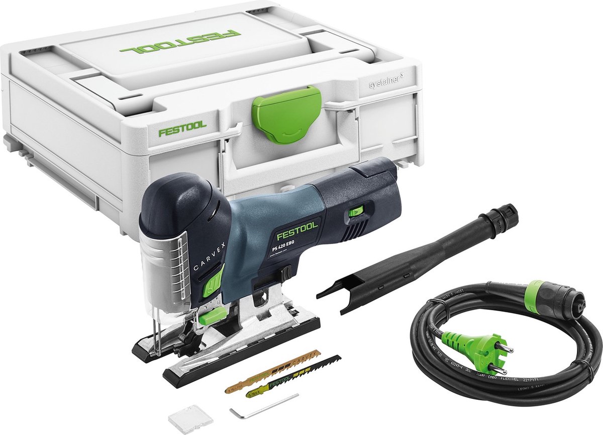 De Festool PS 420 EBQ-Plus Decoupeerzaagmachine 550W in Systainer in één oogopslag