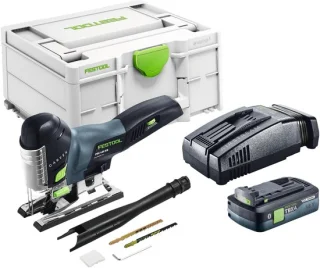 Festool PSC 420 EB-Basic accupendelzaag 18 V 120 mm, set met accu 4,0 Ah en snellader, in Systainer