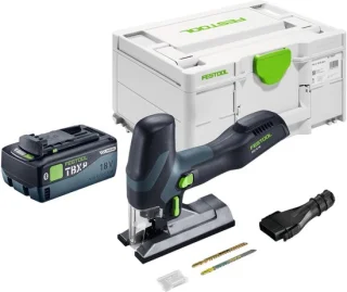 Festool PSC-E 18 EB-Basic accu-pendelzaag 18 V 40 mm + 1x accu 8,0 Ah + Systainer – zonder oplader