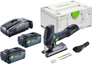 Festool PSC-E 18 EB-Basic accu-pendelzaag 18 V met 2x accu 8,0 Ah, oplader en Systainer