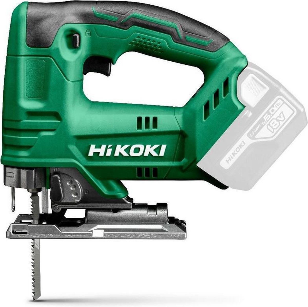 HiKOKI CJ18DAW4Z 18V Li-ion accu decoupeerzaag body D-greep