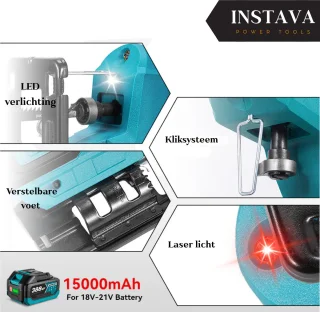 Wat vinden we goed aan de Instava® Decoupeerzaag 1x Accu