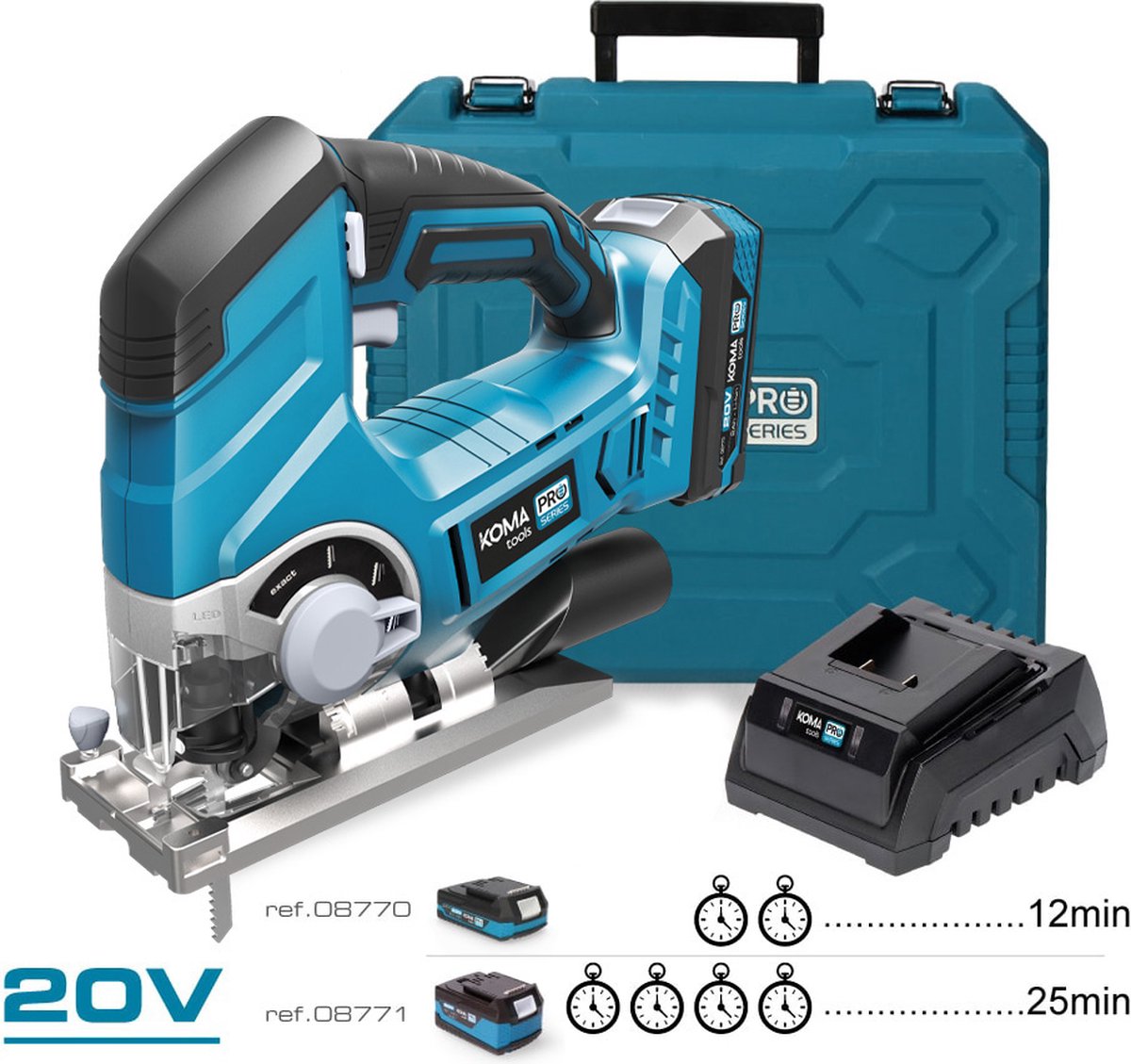 Koma Tools Accu Decoupeerzaag 20V inclusief accu en oplader