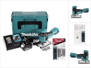 Makita DJV 181 RTJ accu pendelzaag 18V borstelloos +1 accu 5,0Ah + oplader + 17 zaagbladen + Makpac
