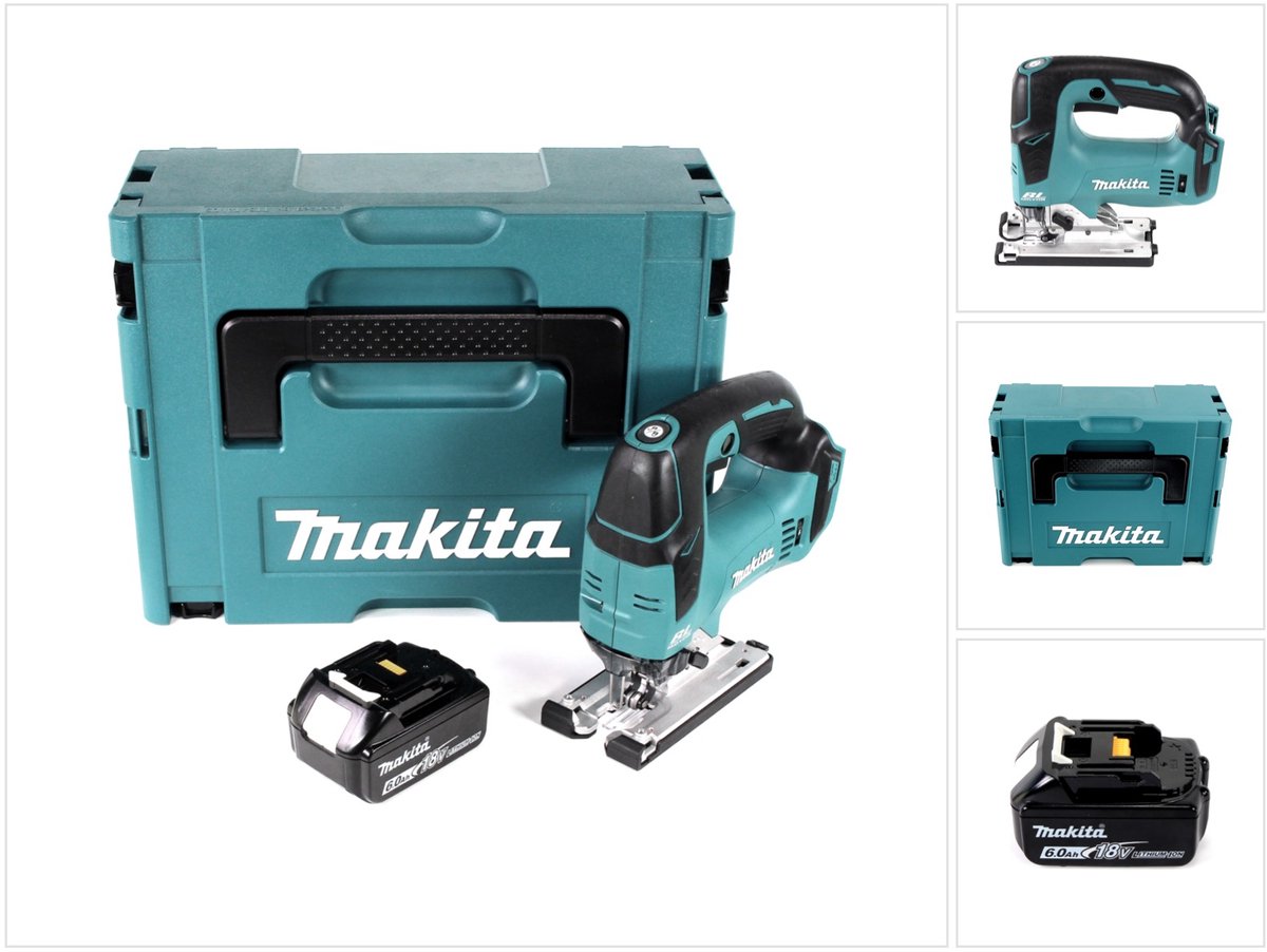 Makita DJV 182 G1J accu decoupeerzaag 18V + accu 6.0Ah + Makpac