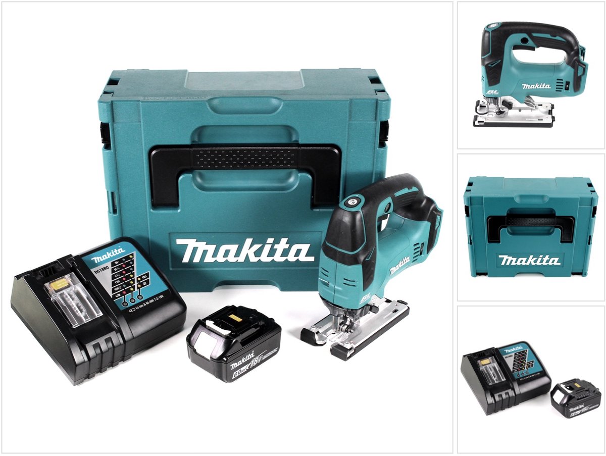 De Makita DJV 182 RG1J accu decoupeerzaag 18V set in één oogopslag