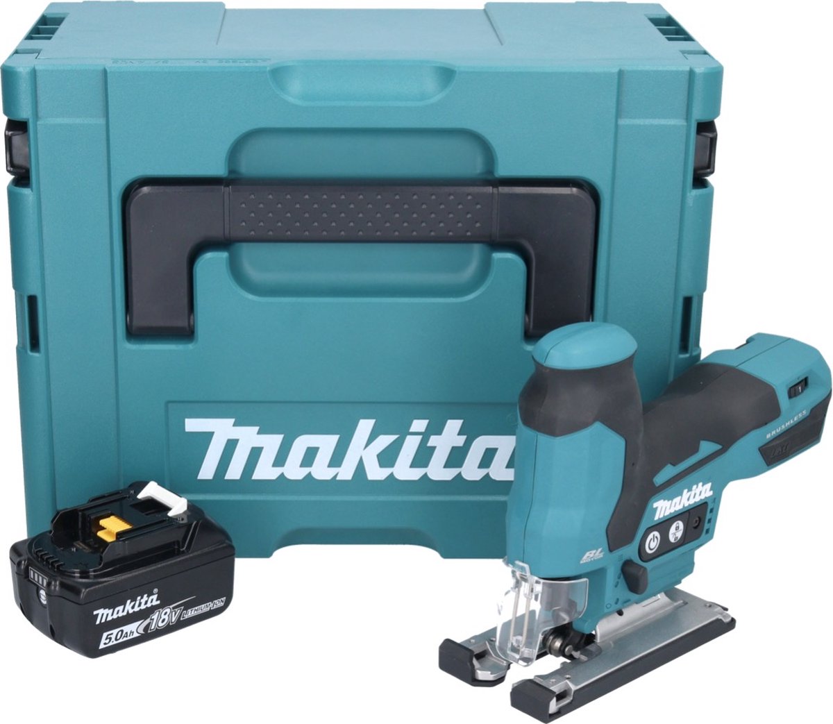 Wat vinden we goed aan de Makita DJV 185 T1J accu decoupeerzaag 18V borstelloos + accu 5.0 Ah + Makpac