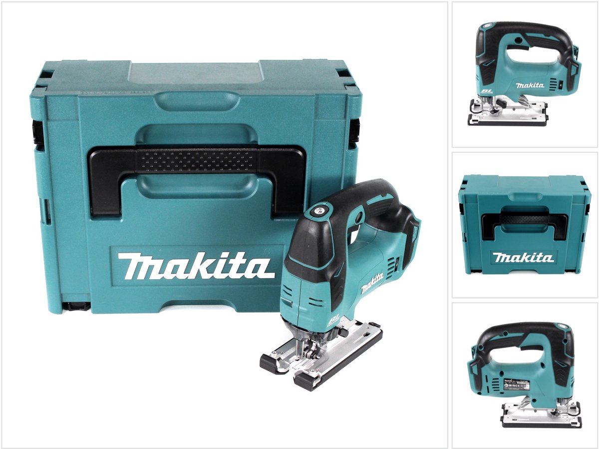 De Makita DJV182ZJ accu decoupeerzaag 18V Brushless Solo + Makpac in één oogopslag