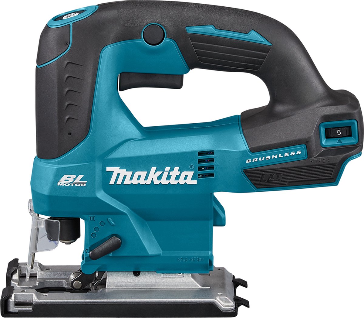 De Makita DJV184ZJ accu-decoupeerzaag zonder accu en lader in één oogopslag