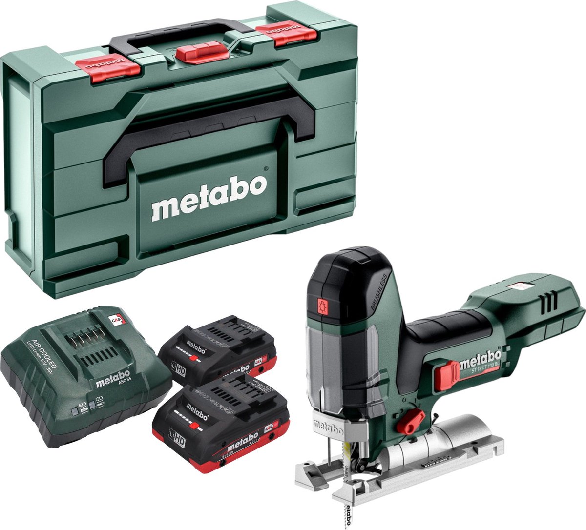 De Metabo ST 18 LT 130 BL accudecoupeerzaag set 18 V in één oogopslag