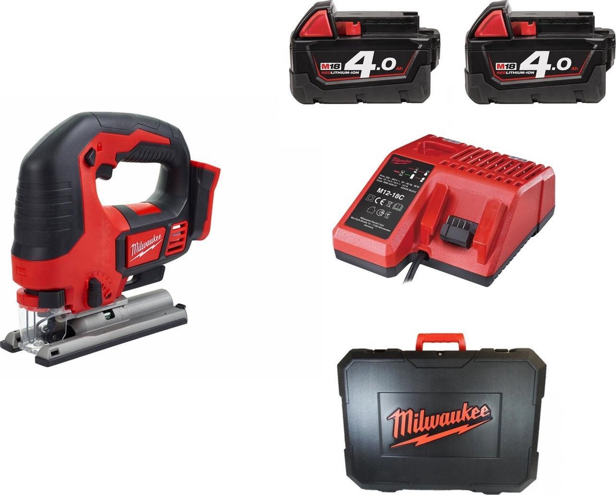 De MILW decoupeerzaag 18V 4Ah accu in één oogopslag