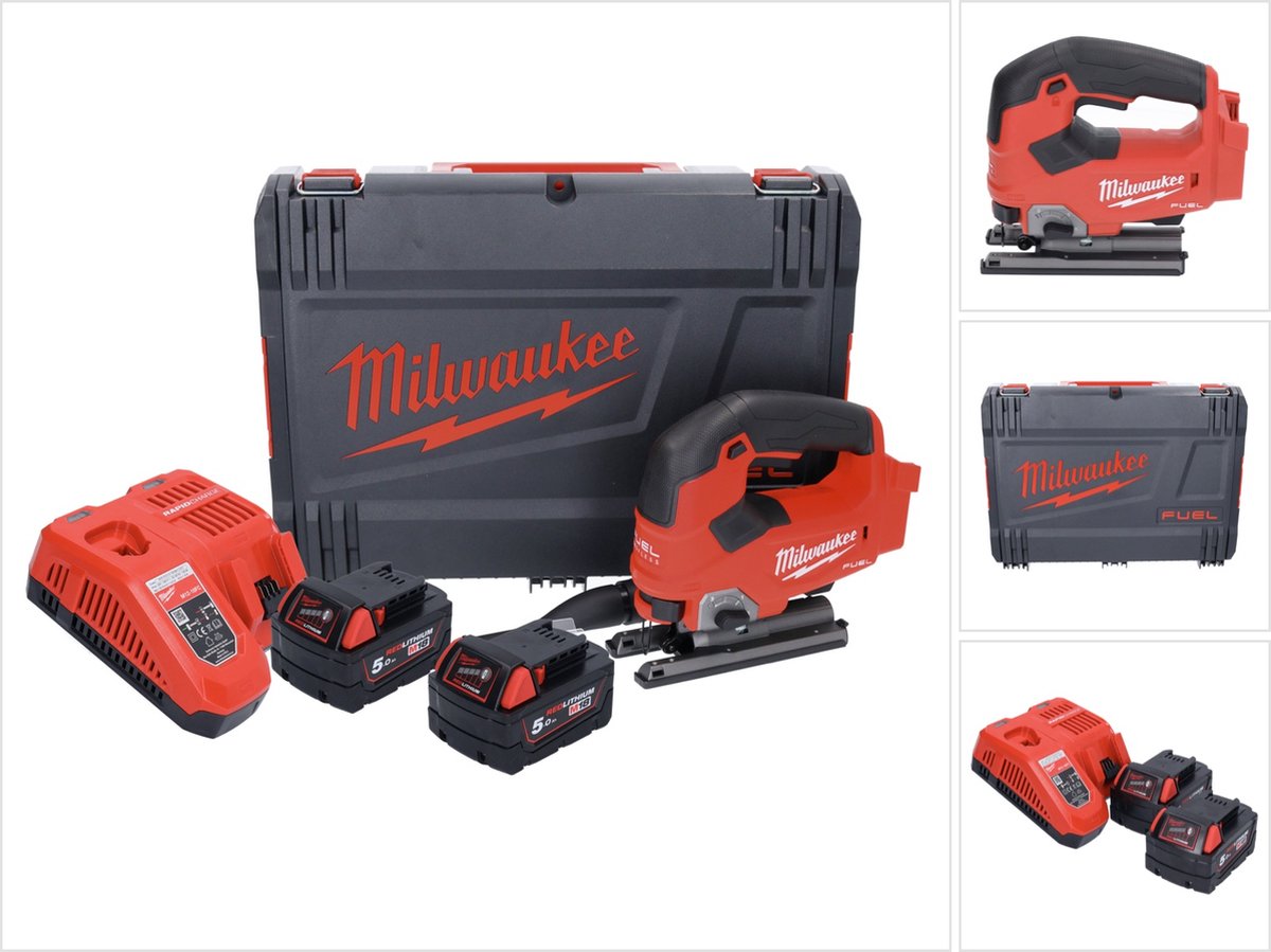 Milwaukee M18 FJS-502X Decoupeerzaagset 18V 2x5.0Ah