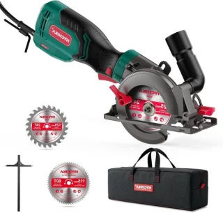Mini cirkelzaag elektrisch groen 750w