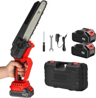 Mini elektrische handzaag 8 inch zwart