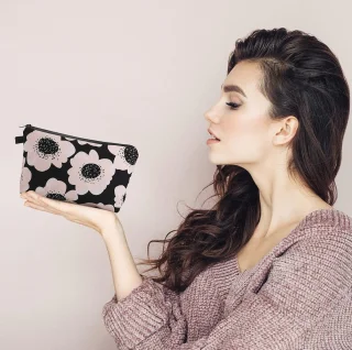 Mini make-up tas zwart