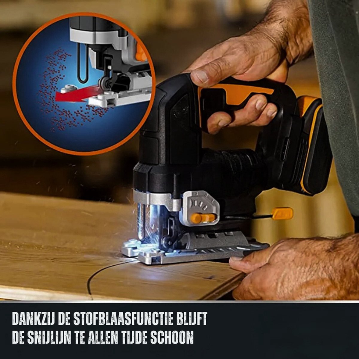 Nitro WX542.9 Draadloze Decoupeerzaag 20V Borstelloos Zonder Batterij