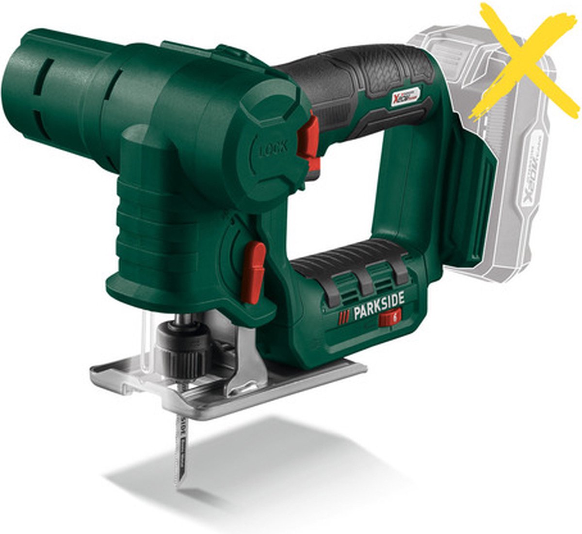 De PARKSIDE® Accu-decoupeer- en reciprozaag 20V zonder accu in één oogopslag