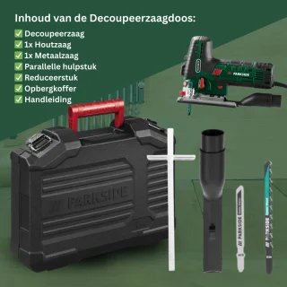 PARKSIDE Decoupeerzaag 800W Met Koffer en Zaagbladen