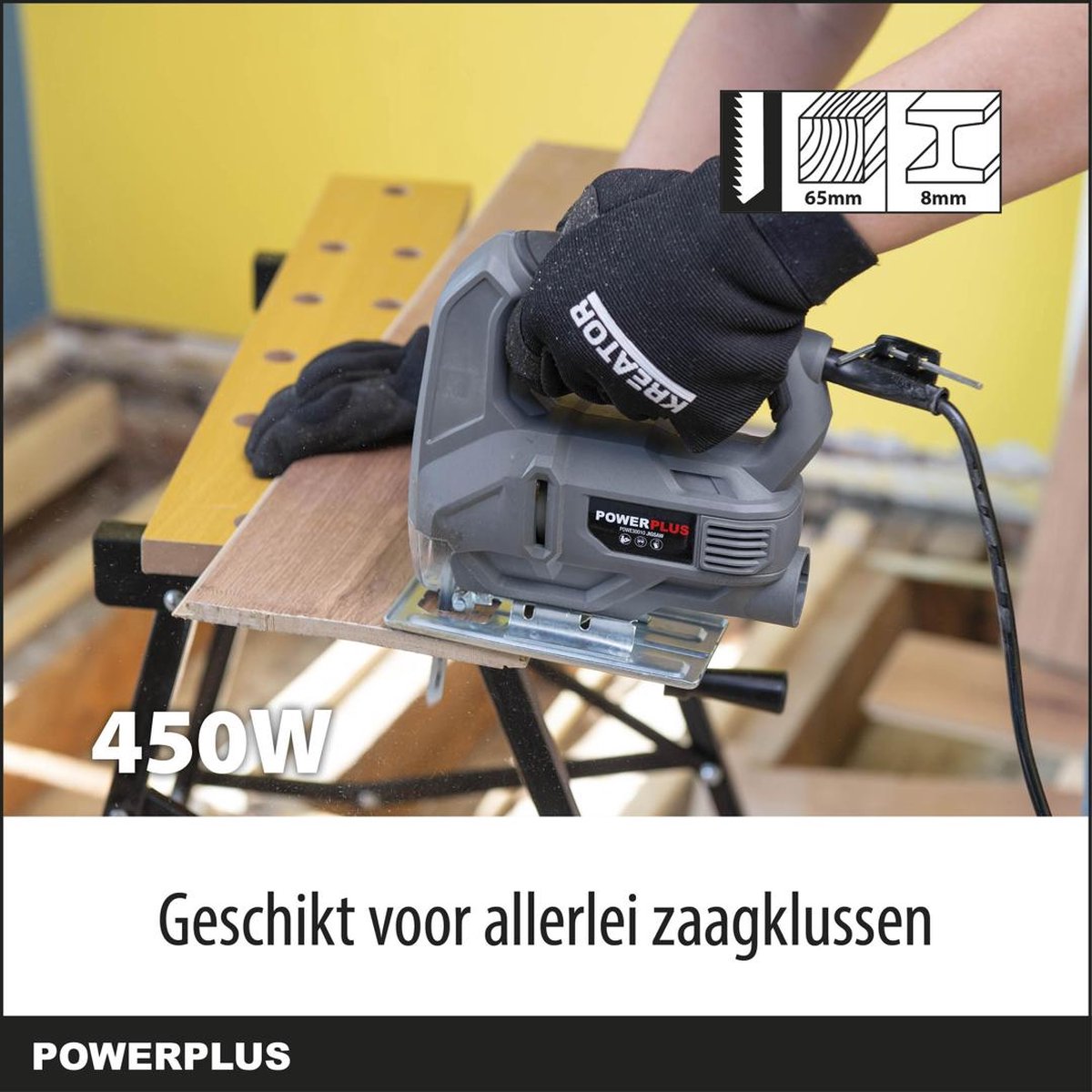 Powerplus POWE30010 elektrische decoupeerzaag 450W