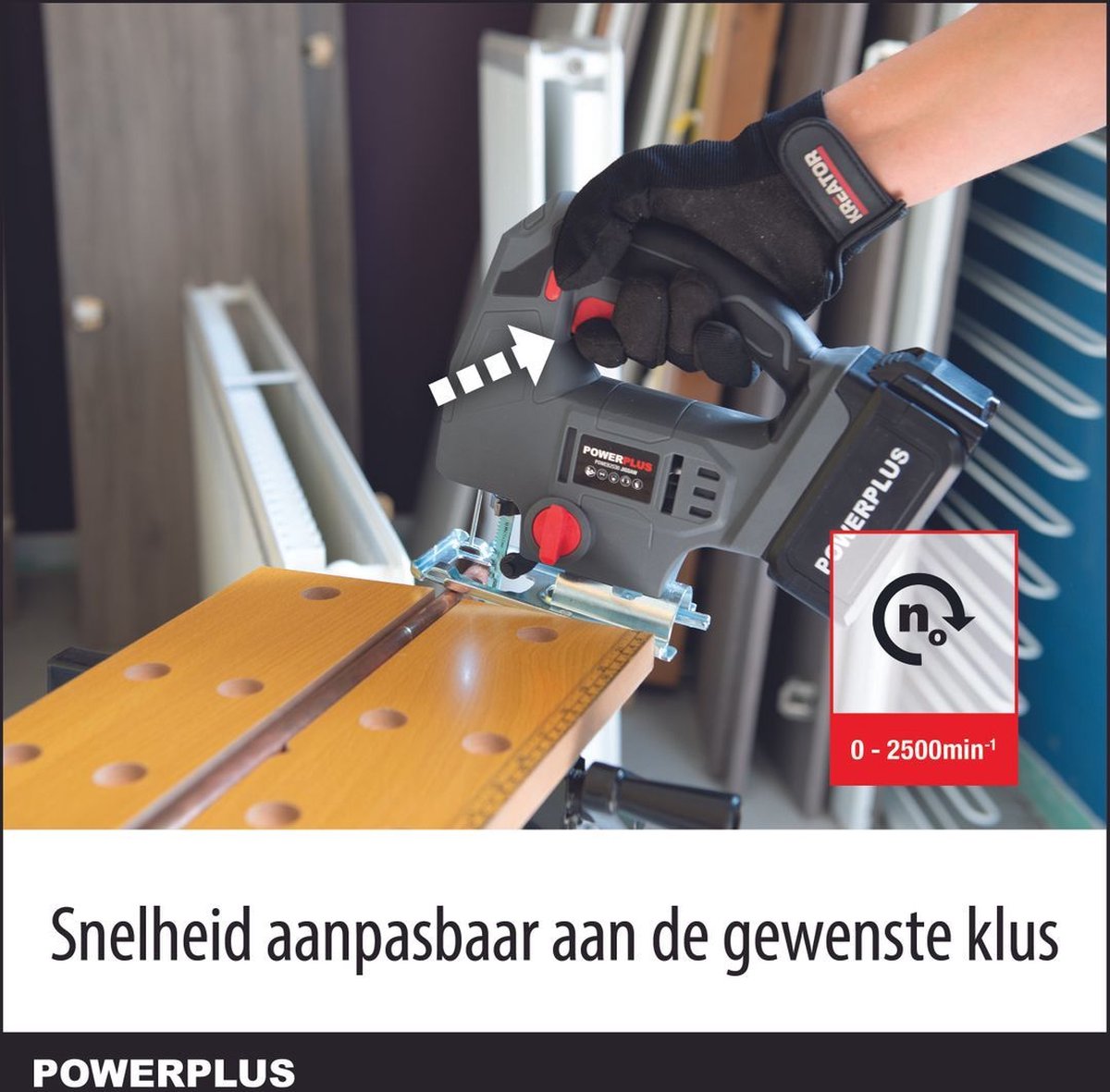 Powerplus POWEB2530 18V accu decoupeerzaag zonder accu en lader