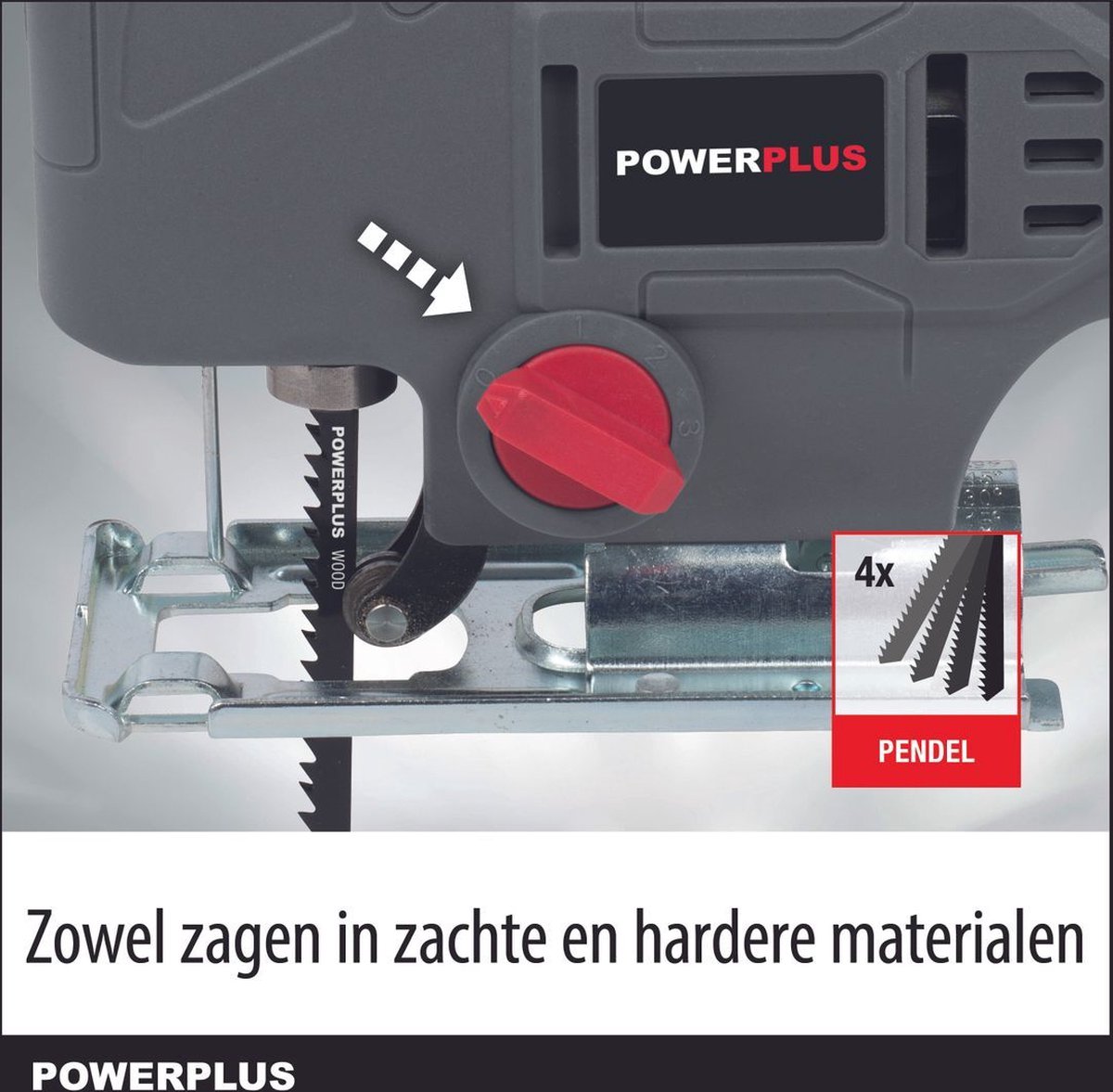 Powerplus POWEB2530 18V accu decoupeerzaag zonder accu en lader