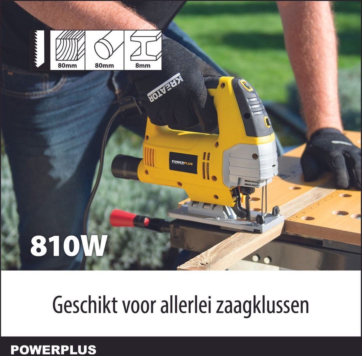 Powerplus POWX0361 elektrische decoupeerzaag 810W