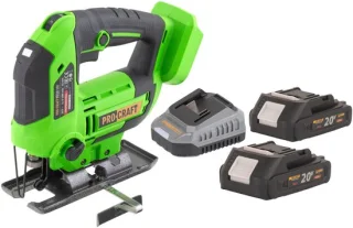 Procraft ST22 accu-decoupeerzaag 20 V borstelloos + 2 accu's 2,0 Ah + oplader