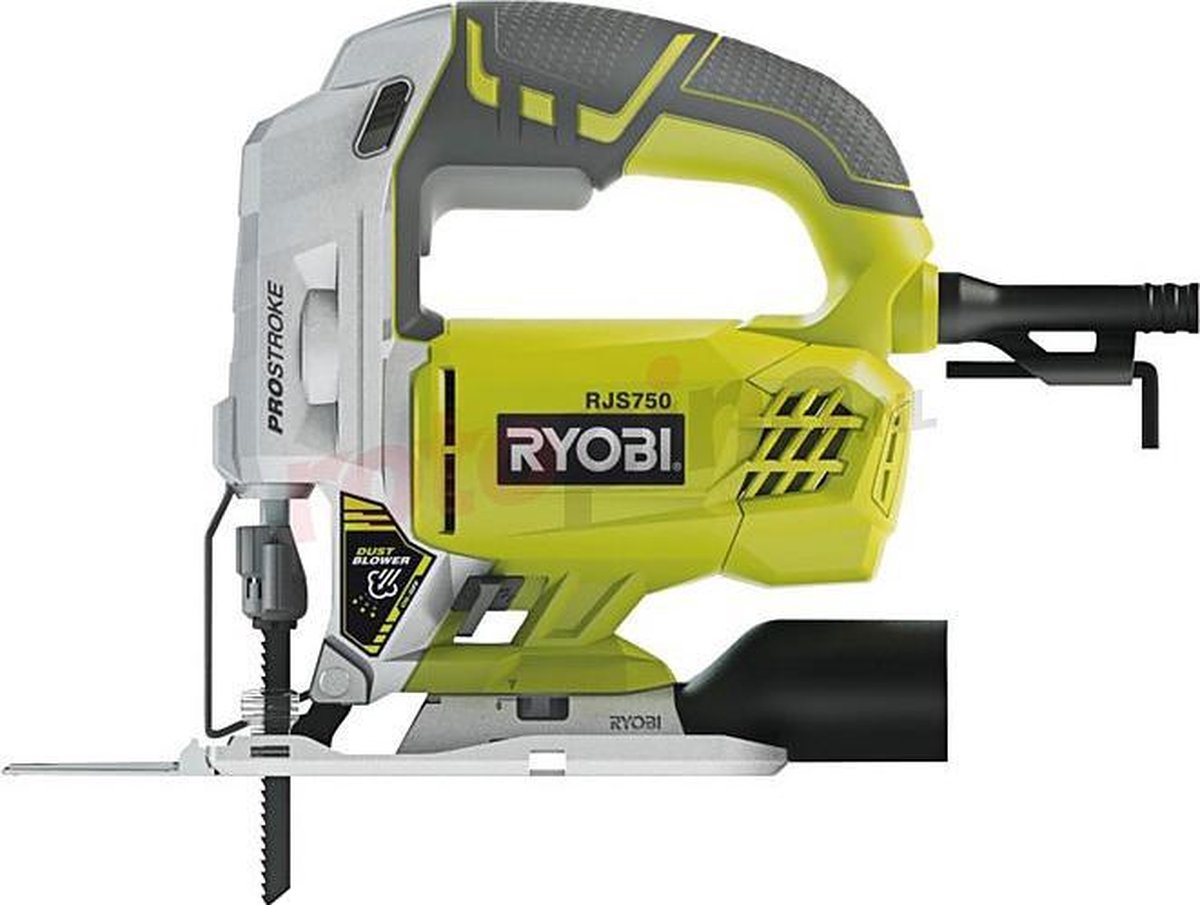 De Ryobi RJS750-G Decoupeerzaagmachine 500W D-greep in één oogopslag