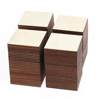 Wat vinden we goed aan de Techrebal Houten vierkanten 7x7 cm, 50 stuks