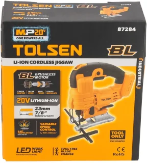 Tolsen Decoupeerzaag 20V Li-ion Brushless Body Industrieel