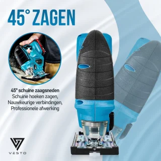 Vesto Accu Decoupeerzaag 21V Li-Ion Draadloos Met Koffer