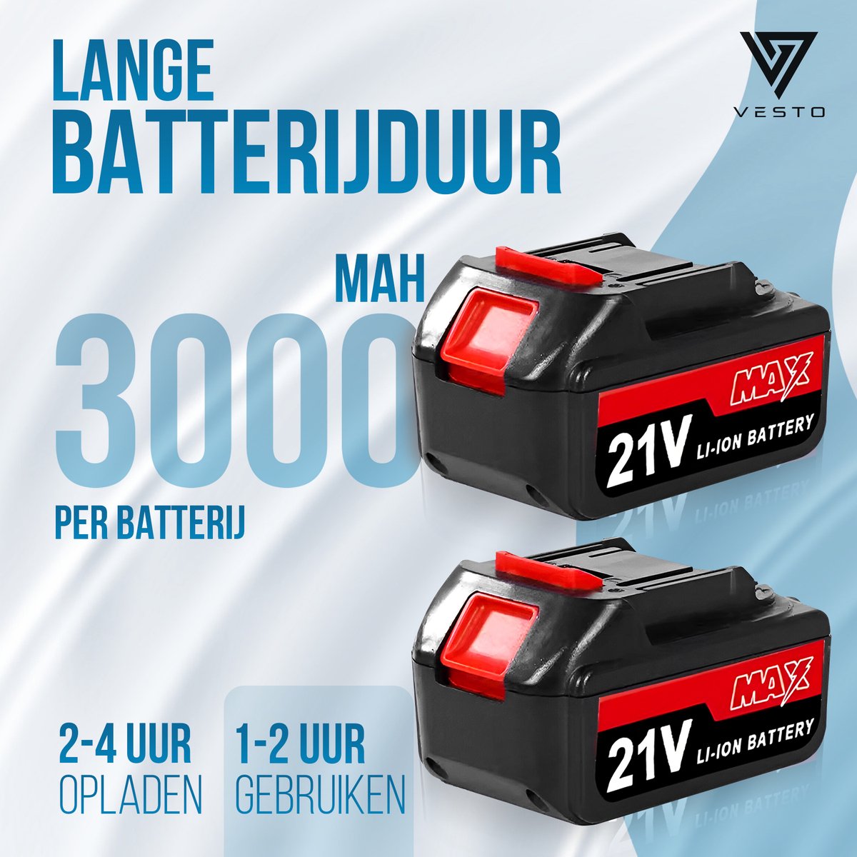 Vesto Accu Decoupeerzaag 21V Li-Ion Draadloos Met Koffer