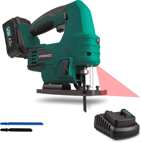 VONROC VPower 20V Accu decoupeerzaag met accu en accessoires