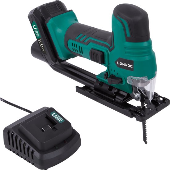 VONROC VPower Accu Decoupeerzaag 20V inclusief Accu en Snellader