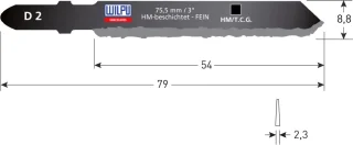 WILPU Decoupeerzaagblad D 2 T150Riff (3 stuks)