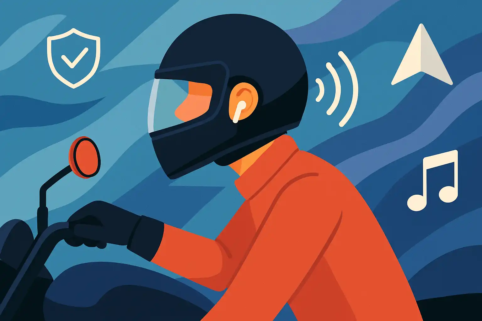 Motorrijden met draadloze oordopjes: veiligheid, navigatie en muziek onder je helm