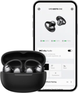 Shokz OpenDots ONE – Open-ear – Clip-on Oortjes – Draadloze Oordopjes – Dolby audio – Zwart