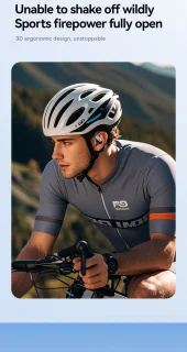 Oortjes Draadloos- Open-Ear-Bone Conduction headphone-Sport Volledig Draadloze on-ear Oortjes -Bluetooth Headset met Oplaadcase- Bluetooth 5.4- Touch Control Open Oor waterdichte oortelefoon