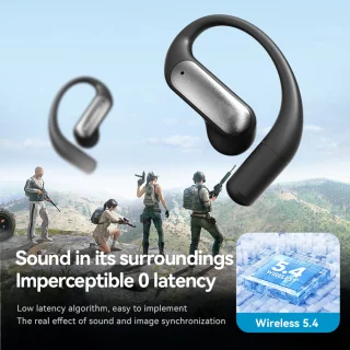 Oortjes Draadloos- Open-Ear-Bone Conduction headphone-Sport Volledig Draadloze on-ear Oortjes -Bluetooth Headset met Oplaadcase- Bluetooth 5.4- Touch Control Open Oor waterdichte oortelefoon