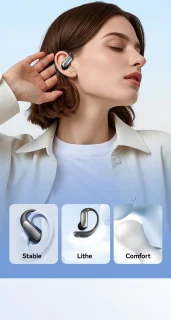 Oortjes Draadloos- Open-Ear-Bone Conduction headphone-Sport Volledig Draadloze on-ear Oortjes -Bluetooth Headset met Oplaadcase- Bluetooth 5.4- Touch Control Open Oor waterdichte oortelefoon