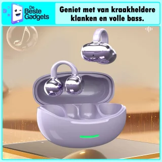 Draadloze oordopjes met Oorclip Zwart - Geschikt voor Apple en Android - Bluetooth 5.4 - Draadloze oortje Bluetooth - Sport Oordopjes - Bluetooth Oordopjes - Draadloze Oordopjes - Oortjes Draadloos - In-Ear Oordopjes - Model W18
