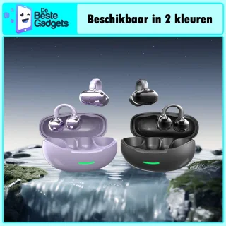 Draadloze oordopjes met Oorclip Zwart - Geschikt voor Apple en Android - Bluetooth 5.4 - Draadloze oortje Bluetooth - Sport Oordopjes - Bluetooth Oordopjes - Draadloze Oordopjes - Oortjes Draadloos - In-Ear Oordopjes - Model W18
